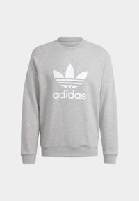 adidas Originals ADICOLOR CLASSICS TREFOIL CREWNECK - Sweatshirt - medium grey heather
