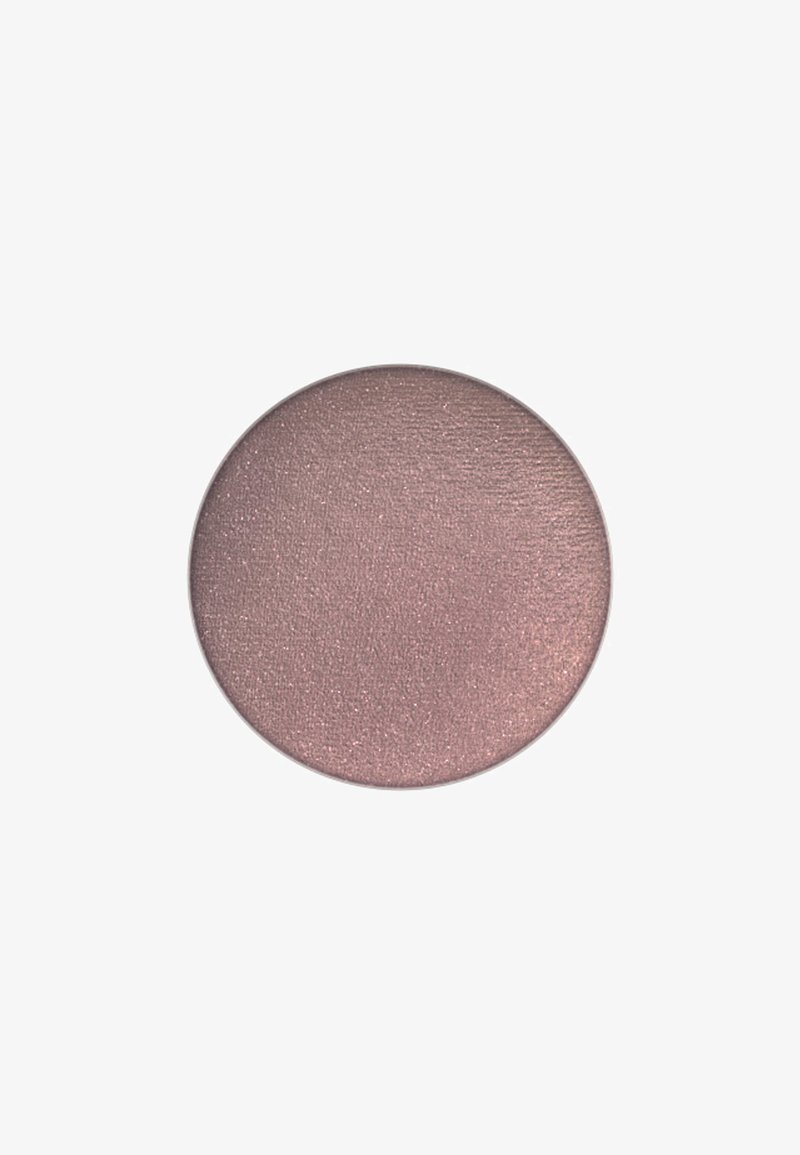 Runde Lidschatten-Pfanne in einem sanften, schimmernden Mauve-Ton mit glatter Textur, die einen schwachen Glanz aufweist und keine sichtbaren Muster oder Hardware hat.