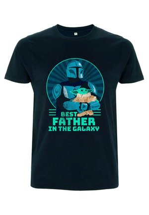 STAR WARS THE MANDALORIAN BEST FATHER - T-shirt con stampa - navy blue