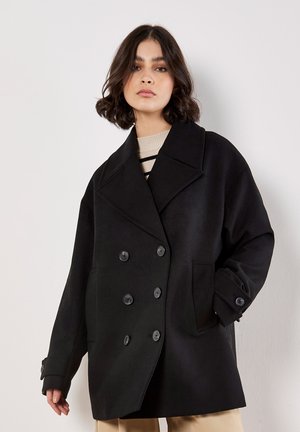 TAILORED DOUBLE BREASTED - Abrigo clásico - black