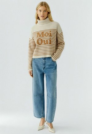 Pullover - offwhite camel