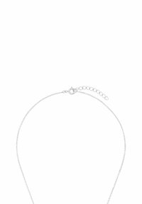 Silver chain necklace featuring a delicate design with a lobster clasp and an adjustable extension chain for length variation.
