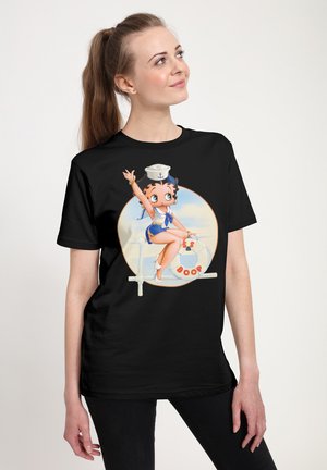 BETTY BOOP SAILOR PIN - Camiseta estampada - black