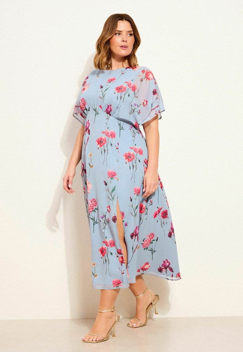 lipsy blue floral maxi dress Buy Lipsy Blue Halter High Neck Floral Ruffle Trapeze Maxi Dress from Next  USA
