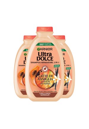 SHAMPOO ULTRA DOLCE VANIGLIA E POLPA DI PAPAYA, SHAMPOO PER CAPELLI LUNGHI, 400 ML - 3 PACK - Shampoo - trasparente
