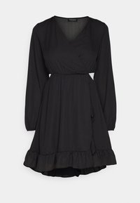 CUT OUT MINI DRESS - Vapaa-ajan mekko - black