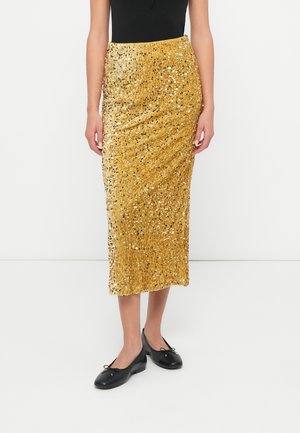 VIBELIEVE SKIRT - Kynähame - rich gold coloured