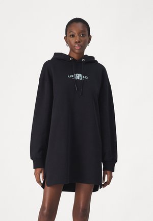 HOODIE DRESS - Vardagsklänning - black