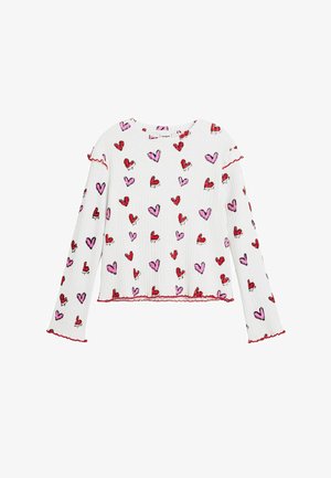 WITH HEARTS - Bluză cu mânecă lungă - white