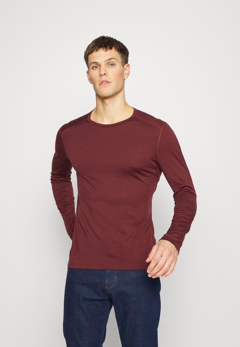 icebreaker MEN CREWE - Camisola de manga comprida - DARK BROWN