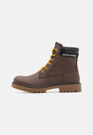 Jack & Jones Snørestøvletter - dark brown