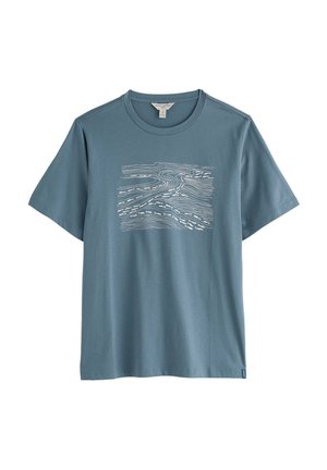 Seasalt Cornwall, SEASALT CORNWALL MIDWATCH T-SHIRT - Μπλουζάκι με στάμπα - blue - estuary fish blue slate