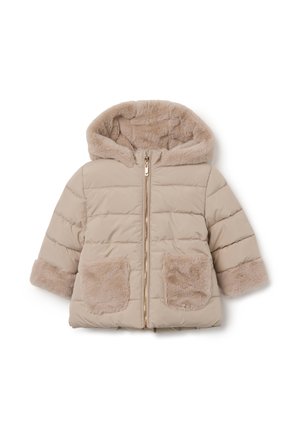 PADDED WITH HOOD - Winterjas - light beige