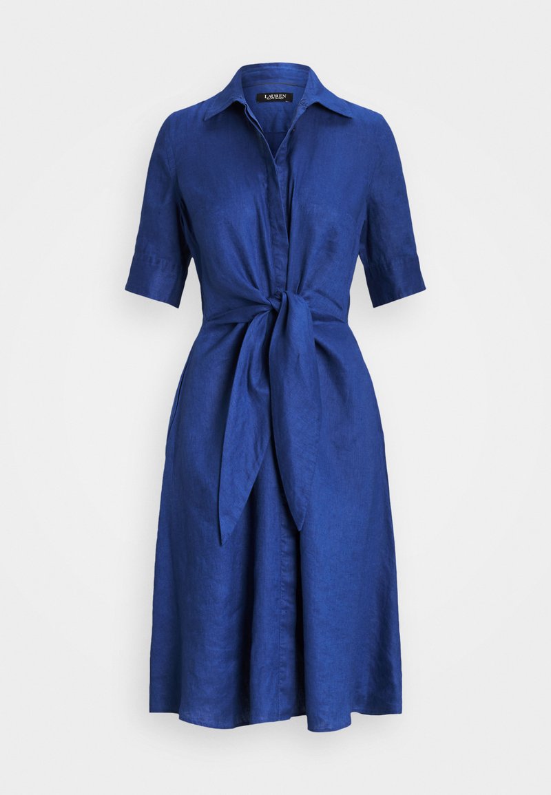 Lauren Ralph Lauren SOFT DRAPEY LINEN DRESS - Marškininė suknelė - indigo sail