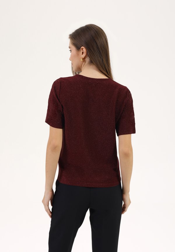 Print T-shirt - bordeaux2