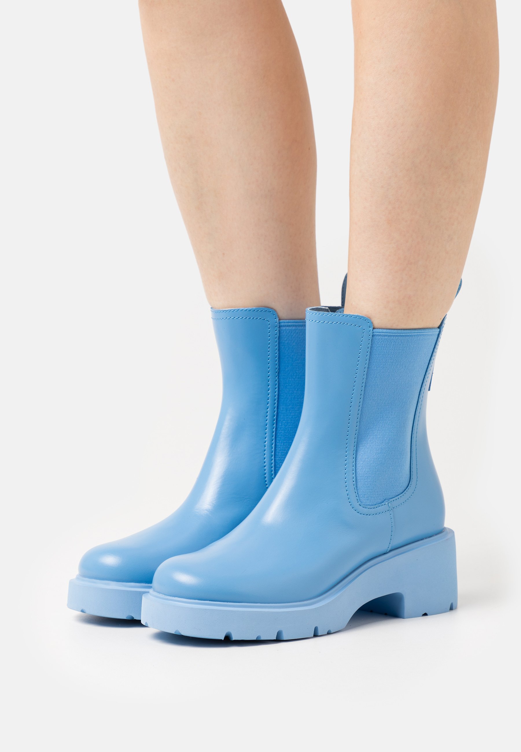 Camper MILAH - Enkellaarsjes met plateauzool - light pastel blue/blauw -  Zalando.nl