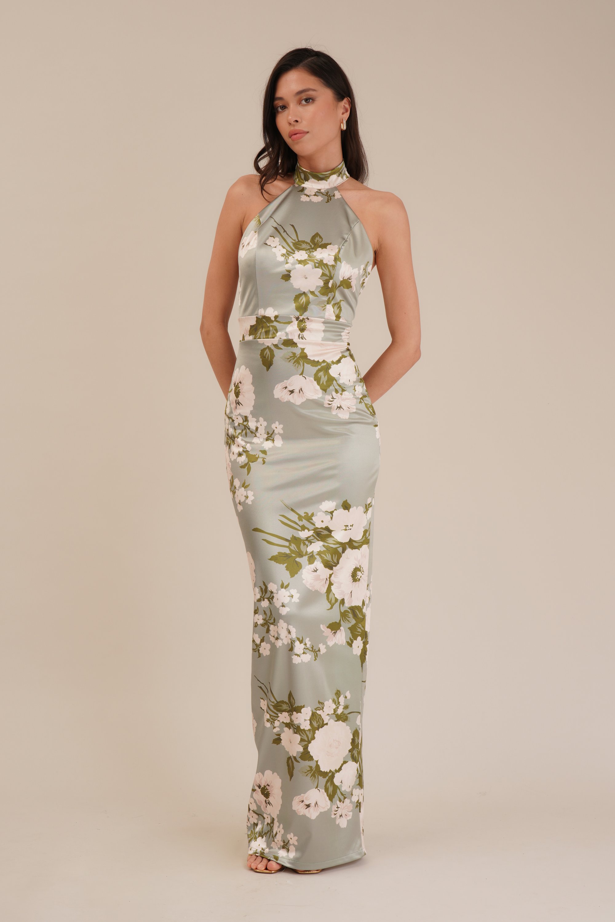 Wal G Halter Neck Petite Maxi Dress Halter Neck Party Dress Uk Deals