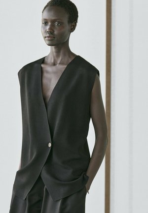 WITH SURPLICE DETAIL  - Weste - black