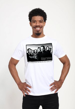 Henry Tiger, THE SOPRANOS CLASSIC CAST TAGLINE DESIGN - T-shirts print - white
