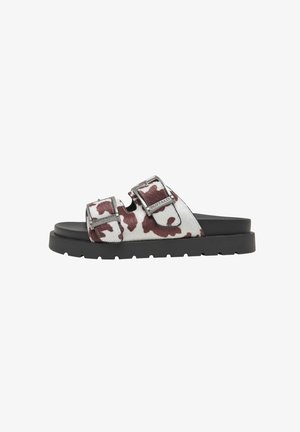 Buffalo, RAYA ARI - Pantolette flach - brown cream cow