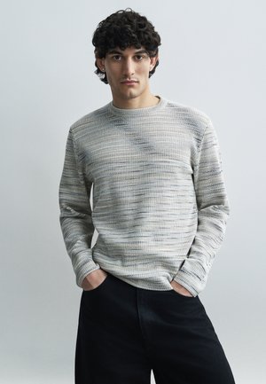 CREWNECK - Pullover - beige/white/black