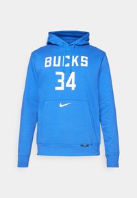 Mėlyna bliuzono su baltais užrašais "BUCKS" ir "34" spauda priekyje. Yra su raišteliu reguliuojama kapuce, priekinė kengūros kišenė ir „Nike“ logotipo akcentai.