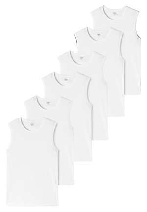 UNCOVER BY SCHIESSER 6ER PACK BASIC UNTERHEMD / TANKTOP - Unterhemd/-shirt - weiß
