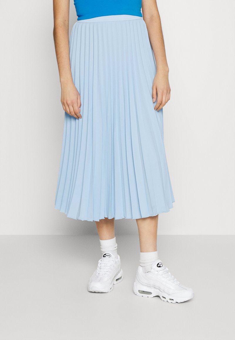 KnowledgeCotton Apparel DAFFODIL MIDI SKIRT - Saia plissada - chambray blue