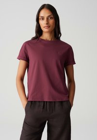 OPUS - SERZ HEART DETAIL - Basic T-shirt - cassis Thumbnail Image 1