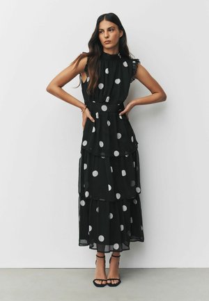 REGULAR FIT - PRINTT HIGH NECK TIERED OCCASION - Maxiklänning - black spot