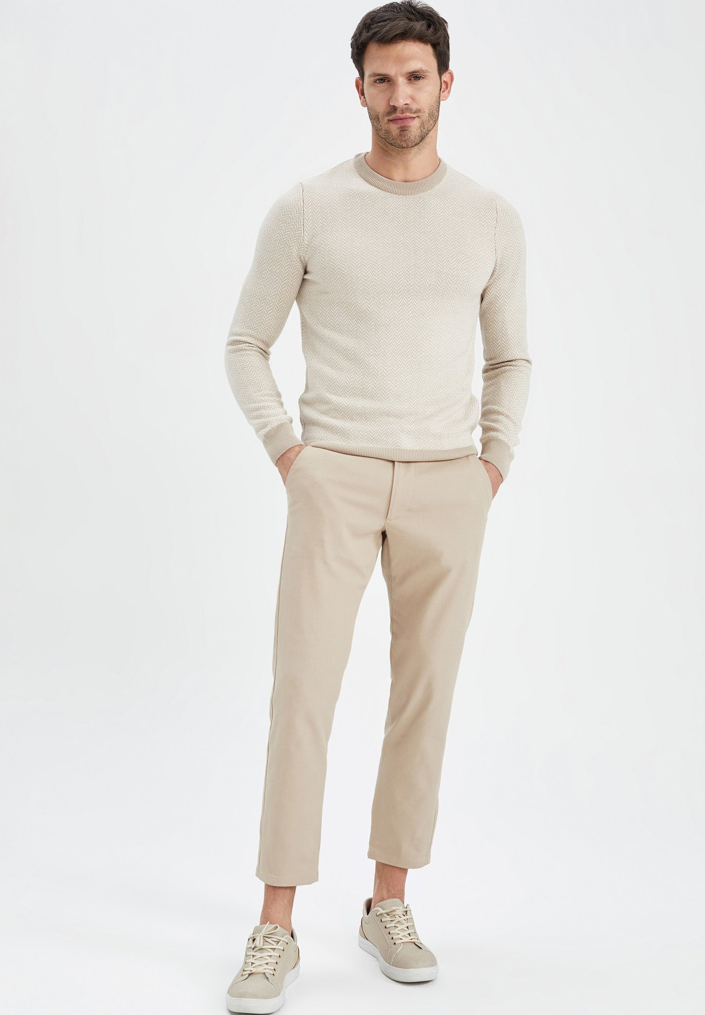 Beige knit sweater
