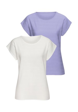 2 PACK  - T-paita - lavendel, creme
