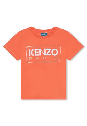 KENZO kids WITH LOGO  - T-shirt con stampa - orange