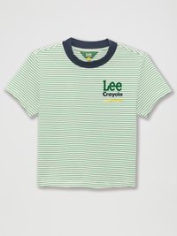 LEE x CRAYOLA WOMENS SLIM FIT RINGER - Μπλουζάκι με στάμπα - ecru/green