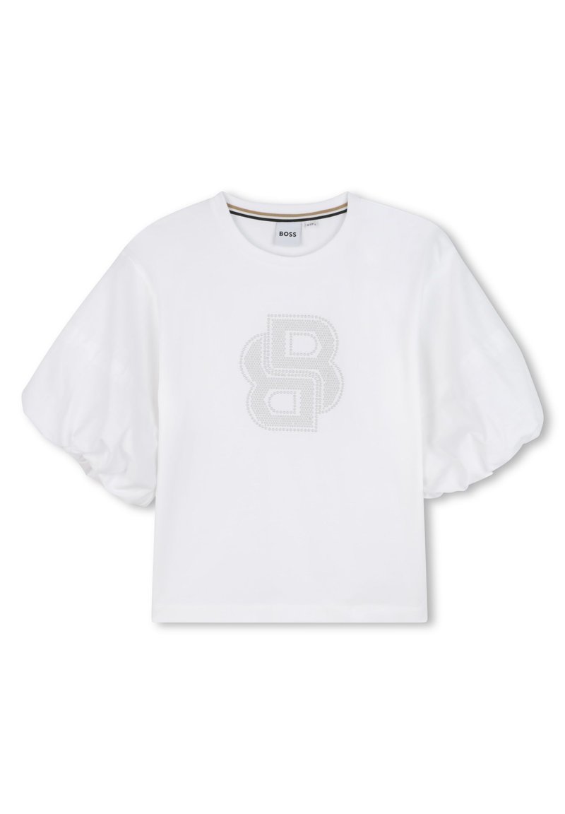 BOSS Kidswear TEE - T-shirt imprimé - white