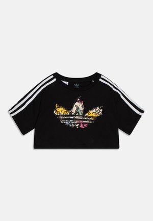 CROP TEE - Apdrukāts T-krekls - black