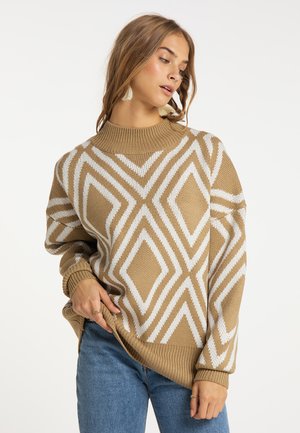 IZIA, Trui - beige wollweiss