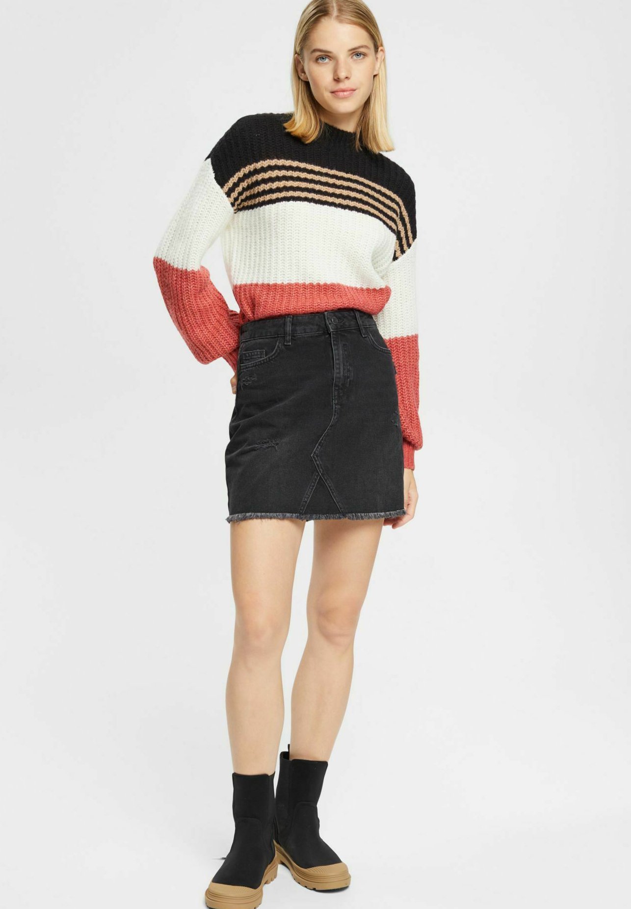 Esprit - Short Cotton Skirt - 27 Size - Raw Denim