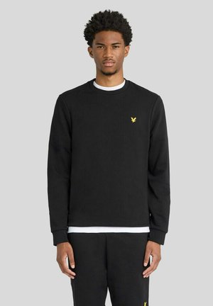 Lyle & Scott LYLE & SCOTT MID LAYERS SPORTS LOOPBACK CREW NECK - Sweatshirt - z jet black