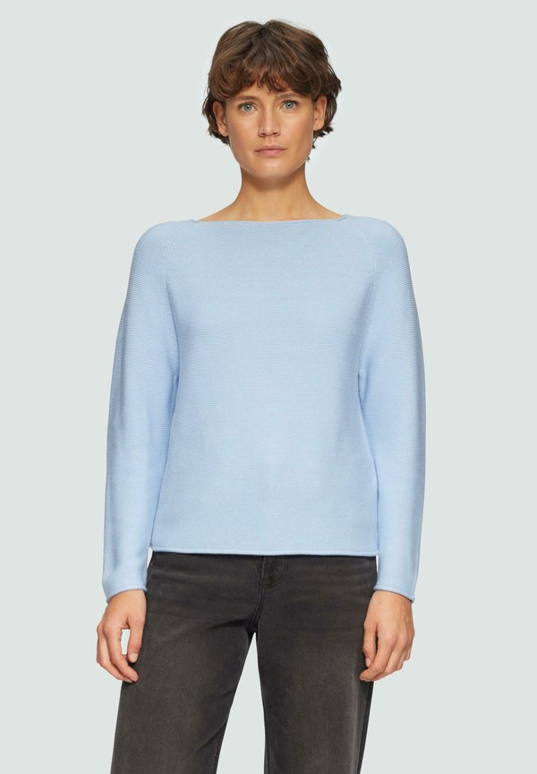 AUS MIT U-BOOT-AUSSCHNITT - Strickpullover - hellblau