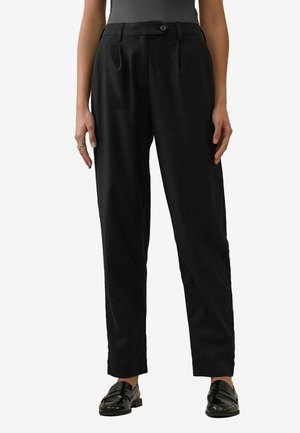 PETITE FIT - BARREL RICH - Trousers - black