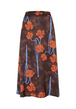 Jupe longue - poppy flower print