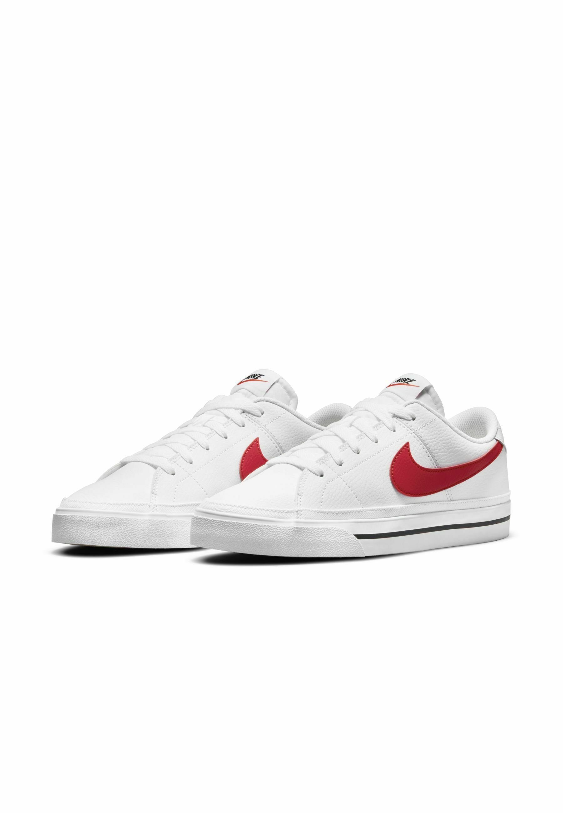 Nike Sportswear SKO COURT LEGACY - Sneakers laag - white/black/university  red/wit - Zalando.be