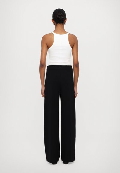 rag & bone IRINA PONTE WIDE LEG PANT - Trousers - black