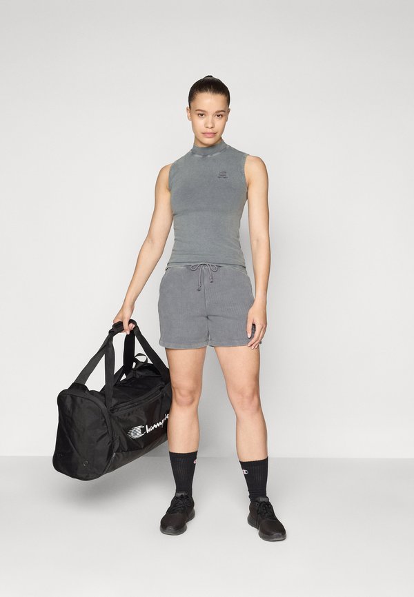 Plain High Waist Fitness Shorts for Women with Slip Pockets - Main Image