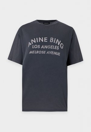 ANINE BING, CADE TEE MELROSE STENCIL - T-shirt con stampa - black
