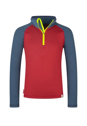RAULAND HALF ZIP - Long sleeved top - carmin red mystic blue glow green