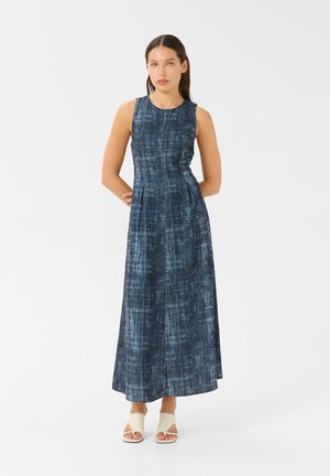 Gestuz Vestito lungo - dark denim structure