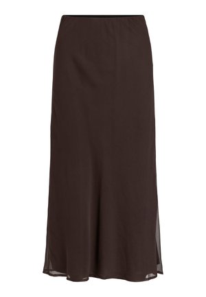 VILA, VIFALIA ANKLE SKIRT - Jupe trapèze - coffee bean