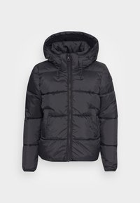 TOM TAILOR DENIM SHORT PUFFER WITH HOOD - Casaco de inverno - deep black